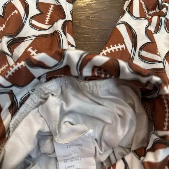 Boutique Football Bell Bottom Pants – 12–18 Months - Picture 4 of 4